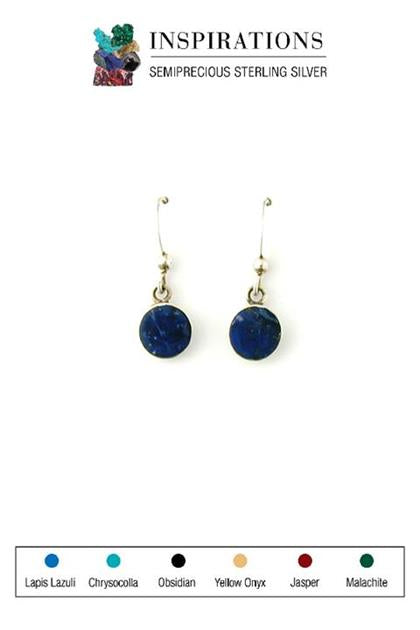 Inlaid Lapis Lazuli Mini Dangle Earrings