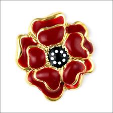 Poppy Flower Remembrance Pin