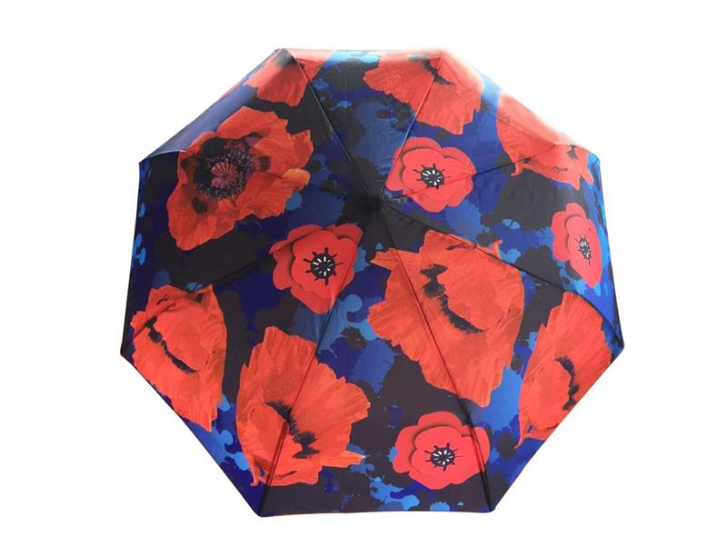Poppy Flower Remembrance Portable Mini Umbrella