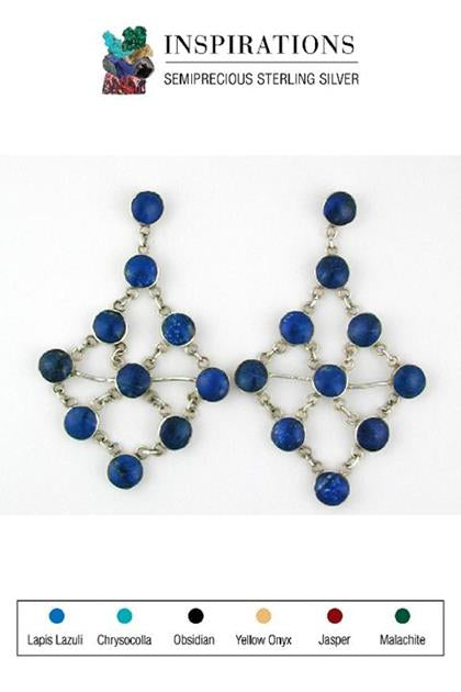 Lapis Lazuli and Sterling Silver Earrings