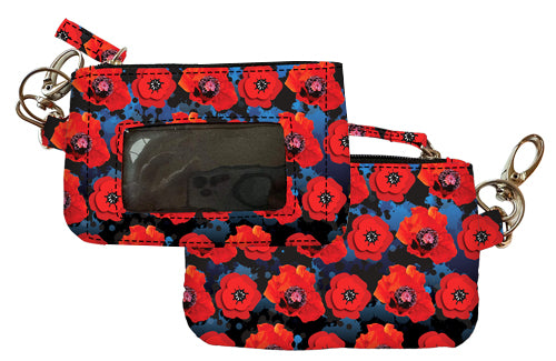Poppy Flower Wallet ID and Key Ring
